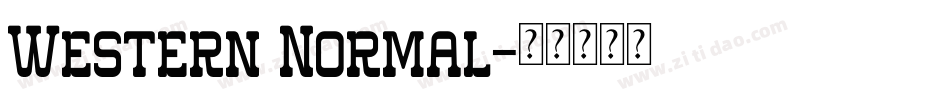 Western Normal字体转换
